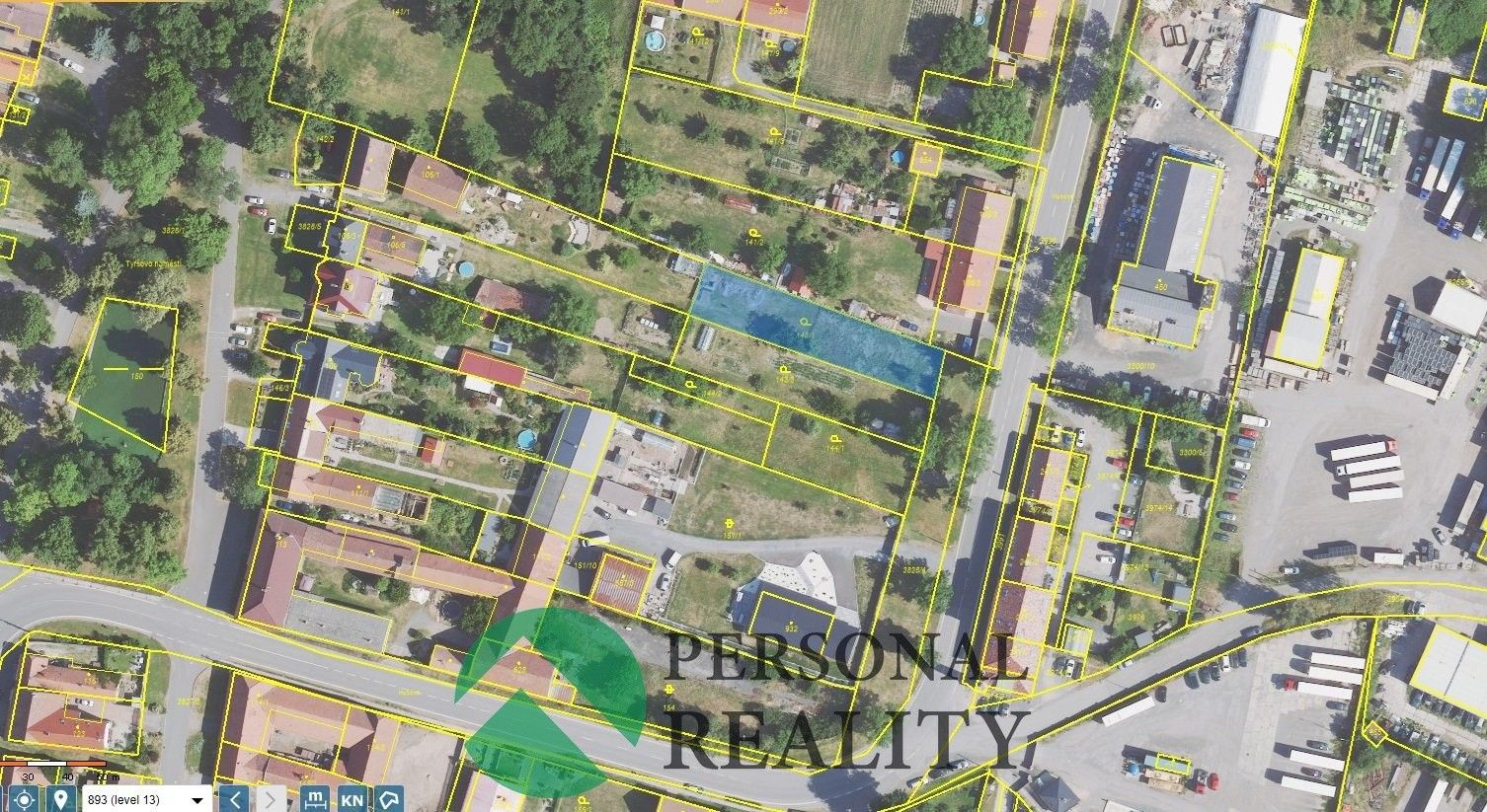 Prodej pozemek pro bydlení - Tyršovo náměstí, Řevničov