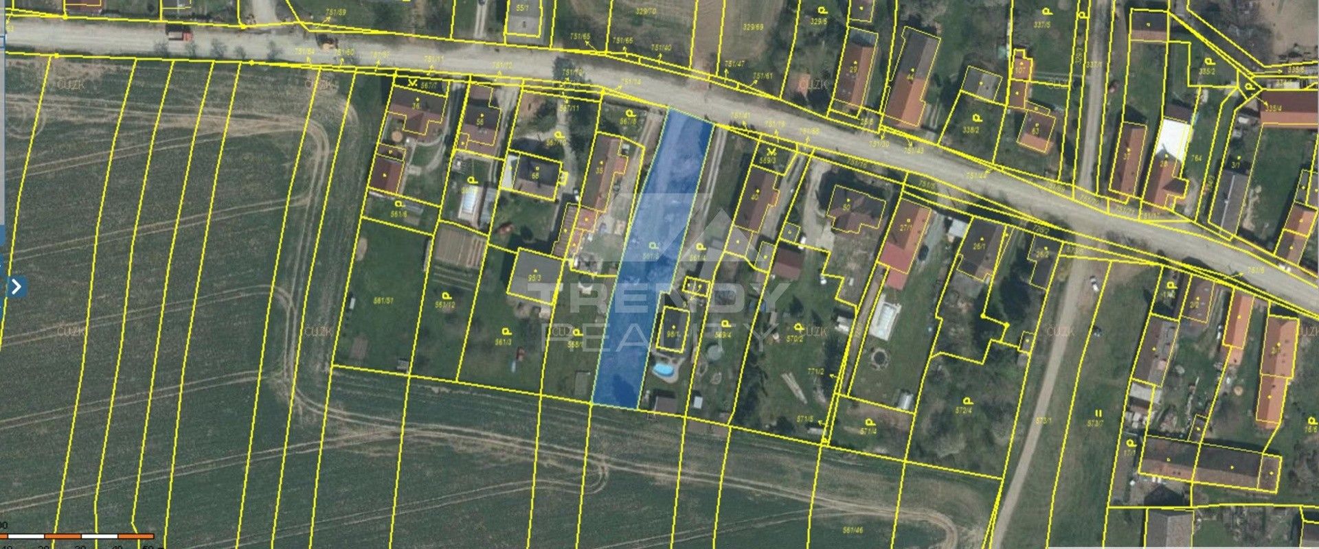 Prodej pozemek pro bydlení - Nadryby, 1 262 m²