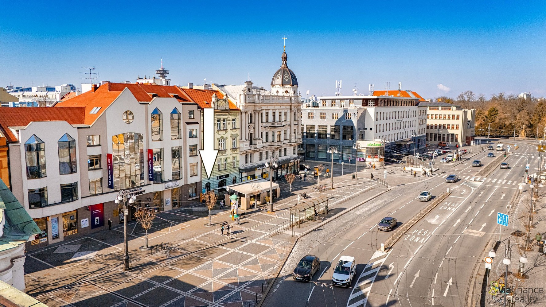 Pronájem kancelář - náměstí Republiky, Pardubice - Zelené Předměstí, 35 m² - 2