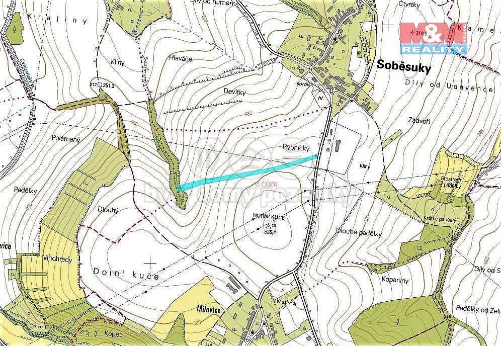 Zemědělské pozemky, Soběsuky - Milovice, okres Kroměříž, Zlínský kraj - 2