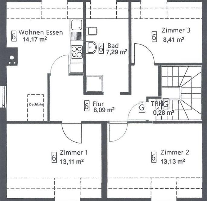 3+kk, Löwensteiner Str. 20, , Bádensko-Württembersko, 65 m² - 1