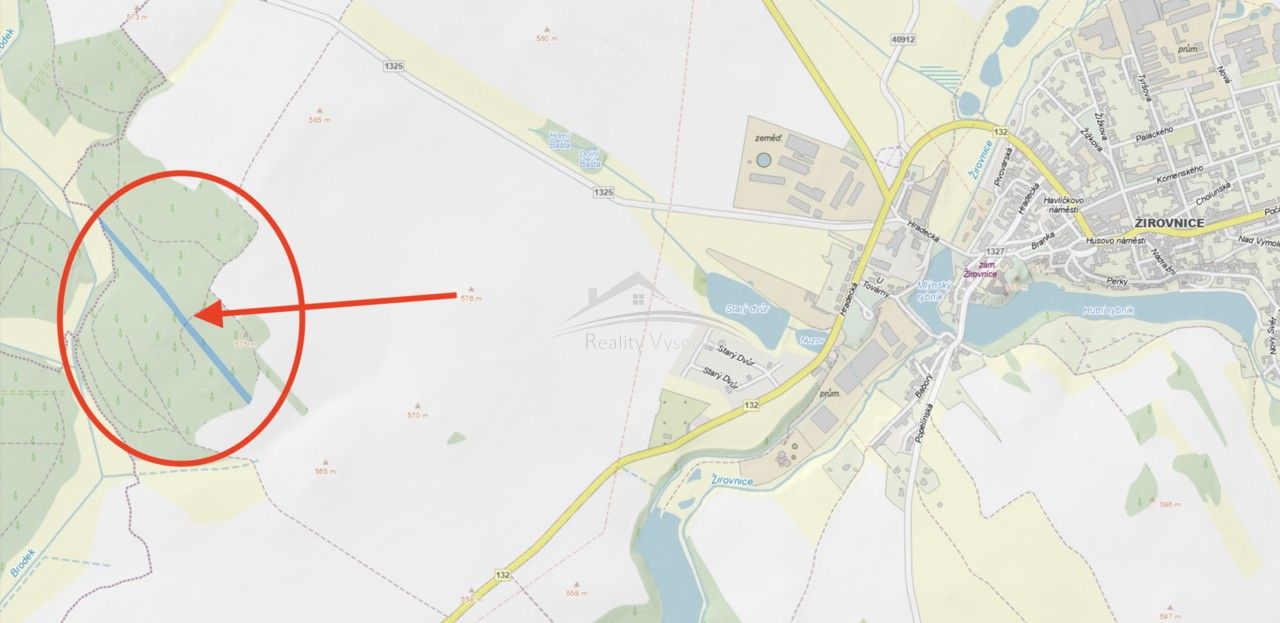 Prodej les - Nerudova, Žirovnice, 8 890 m² - 5