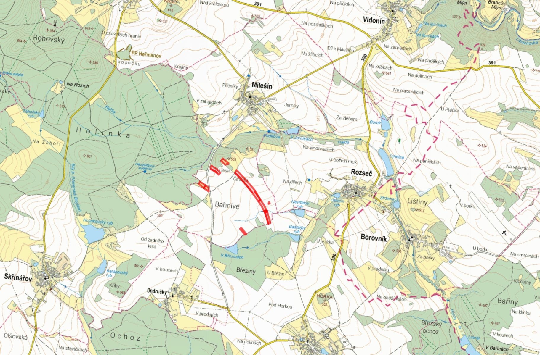 Zemědělské pozemky, Milešín - 2