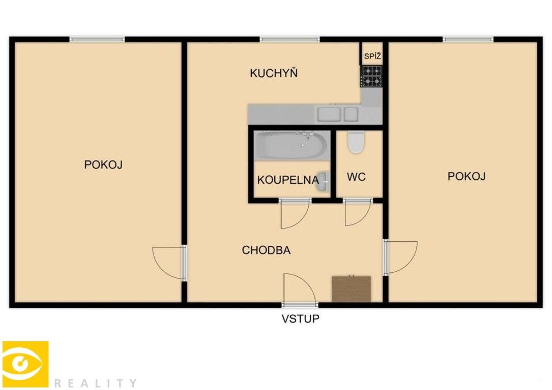 Pronájem byt 2+1 - Sídliště, Třemošná, 60 m²