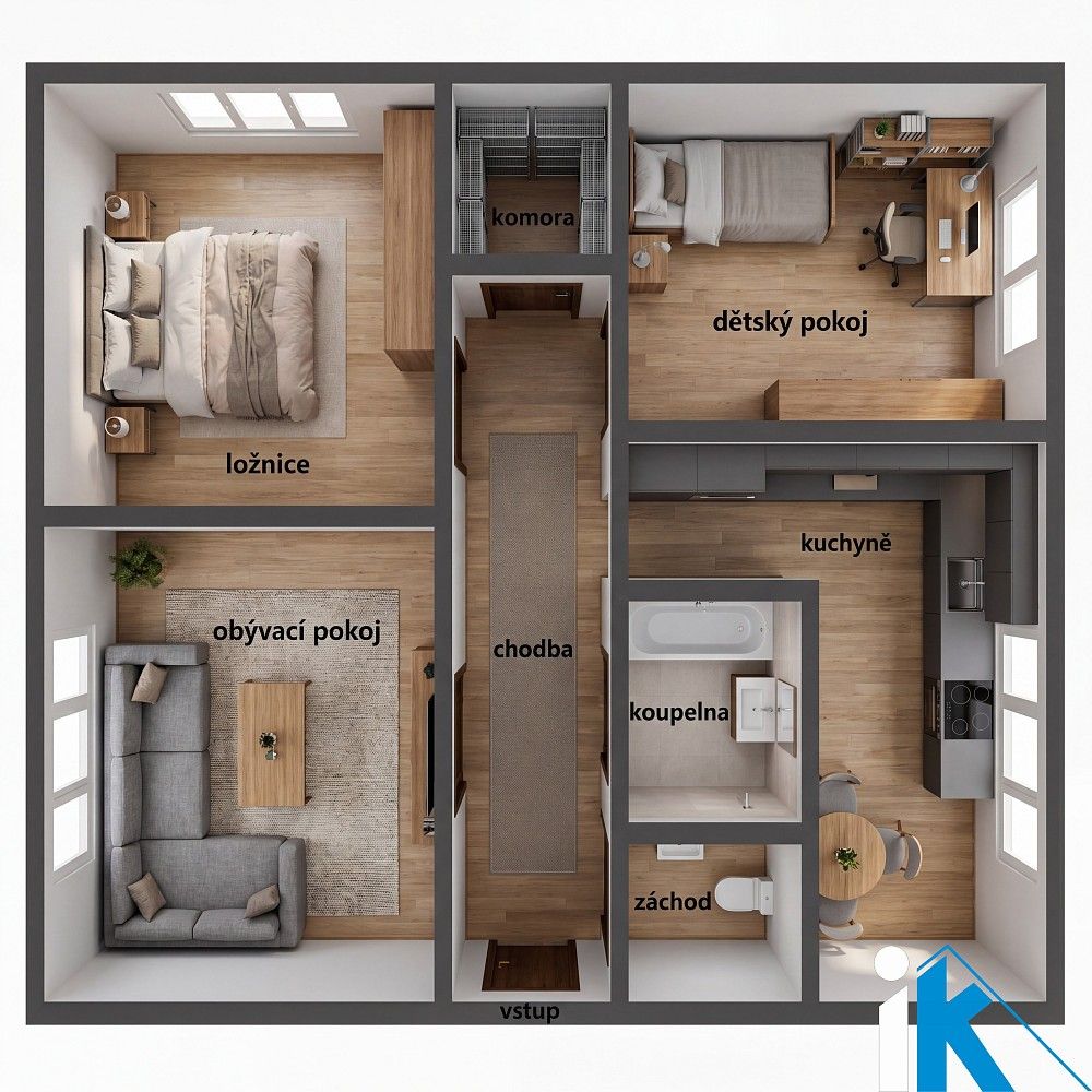 3+1, Konice, okres Prostějov, Olomoucký kraj, 64 m² - 2