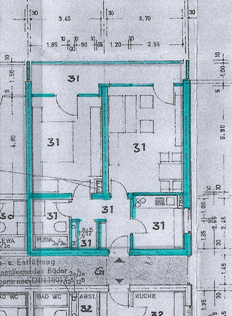 2+1, Nürnberg Gleißhammer Bayern 90480, 57 m² - 1