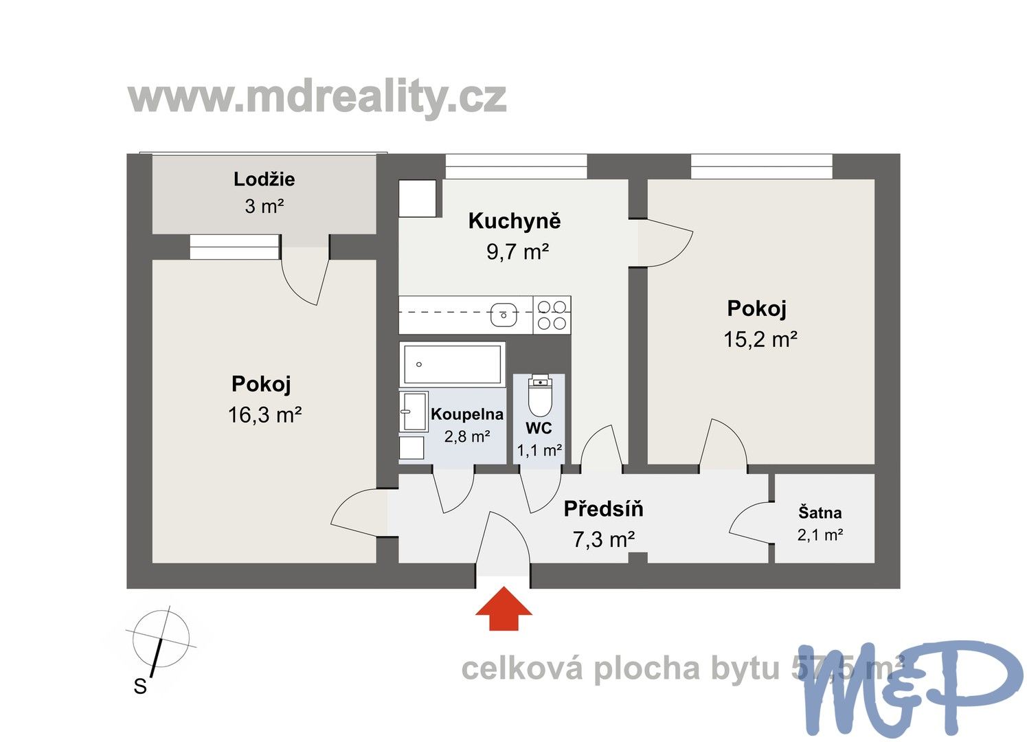 2+1, Žižkova, Jihlava, 58 m² - 2
