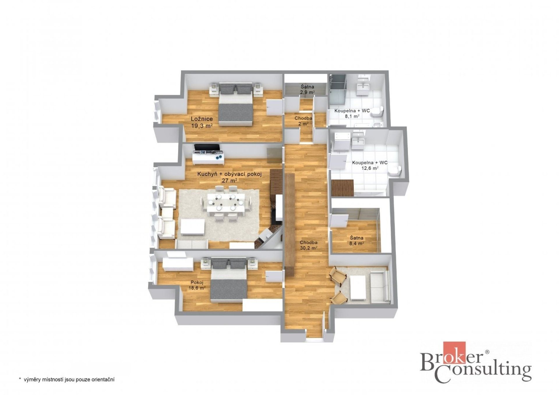 3+kk, Divadelní náměstí 2132, Karlovy Vary, 137 m² - 2