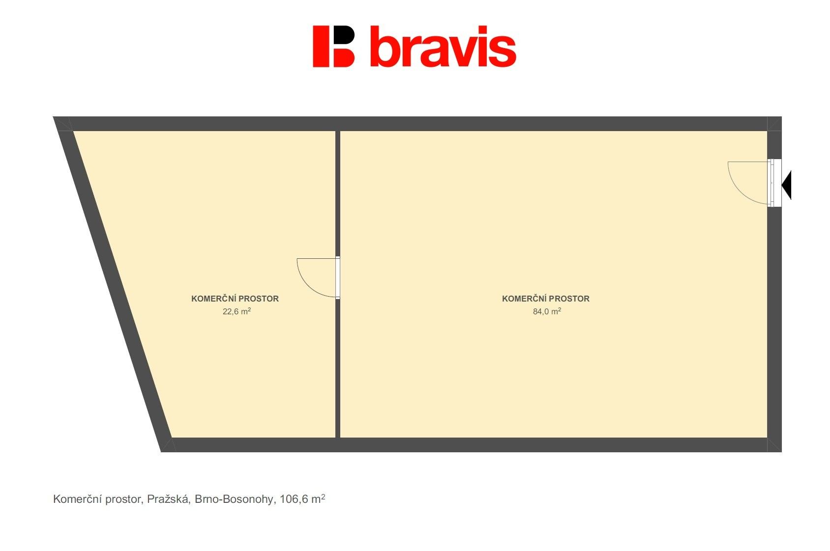 Obchodní prostory · 106 m² · Pražská 324, Brno Bosonohy - 4