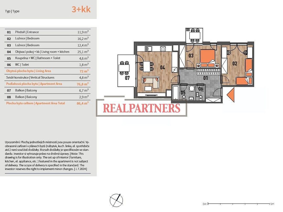 3+kk, Žilinská, Praha 4 - Záběhlice, 86 m² - 2