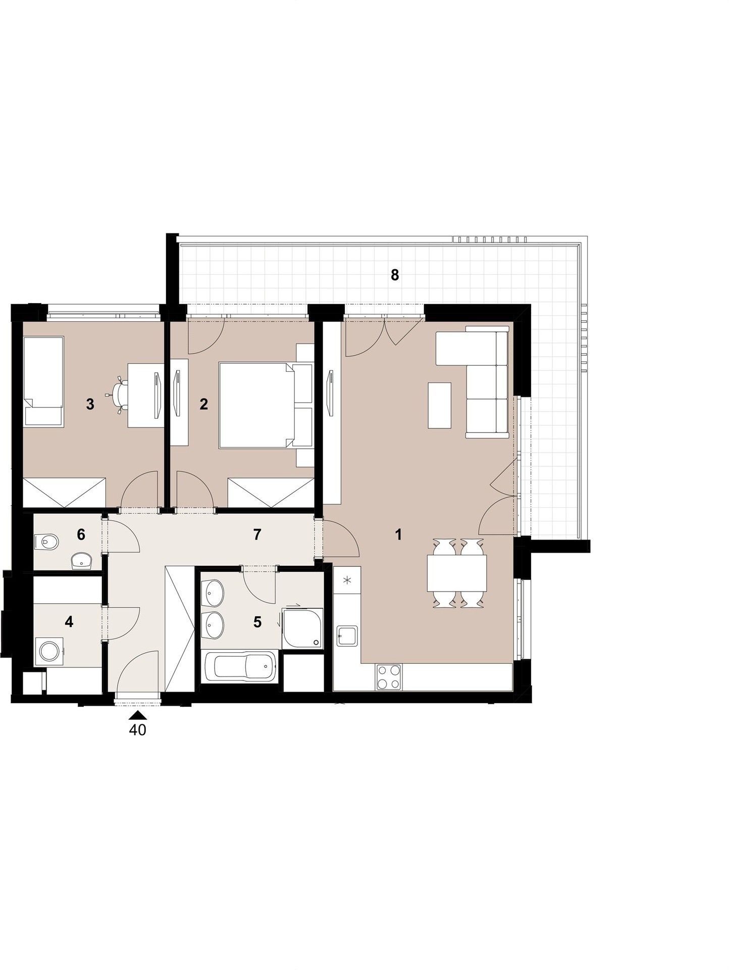 3+kk, Roudnická,Střížkov,Praha, 81 m² - 2