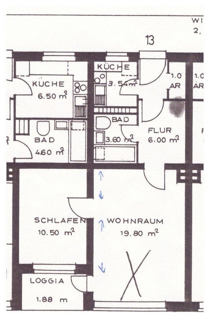 2+1, Hamburg Lokstedt Hamburg 22529, 47 m² - 2