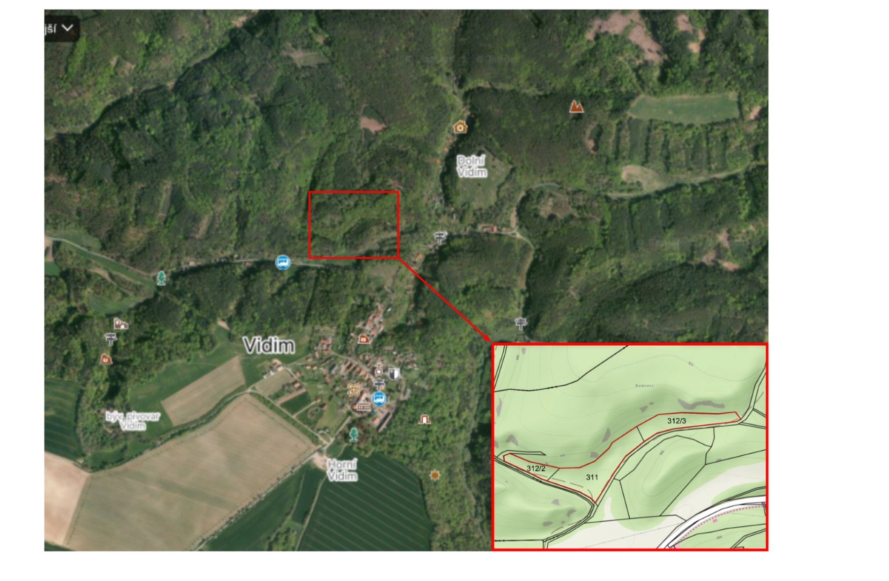 Pozemky pro bydlení, 25935, Vidim - Vidim, Středočeský kraj, 6 471 m² - 2