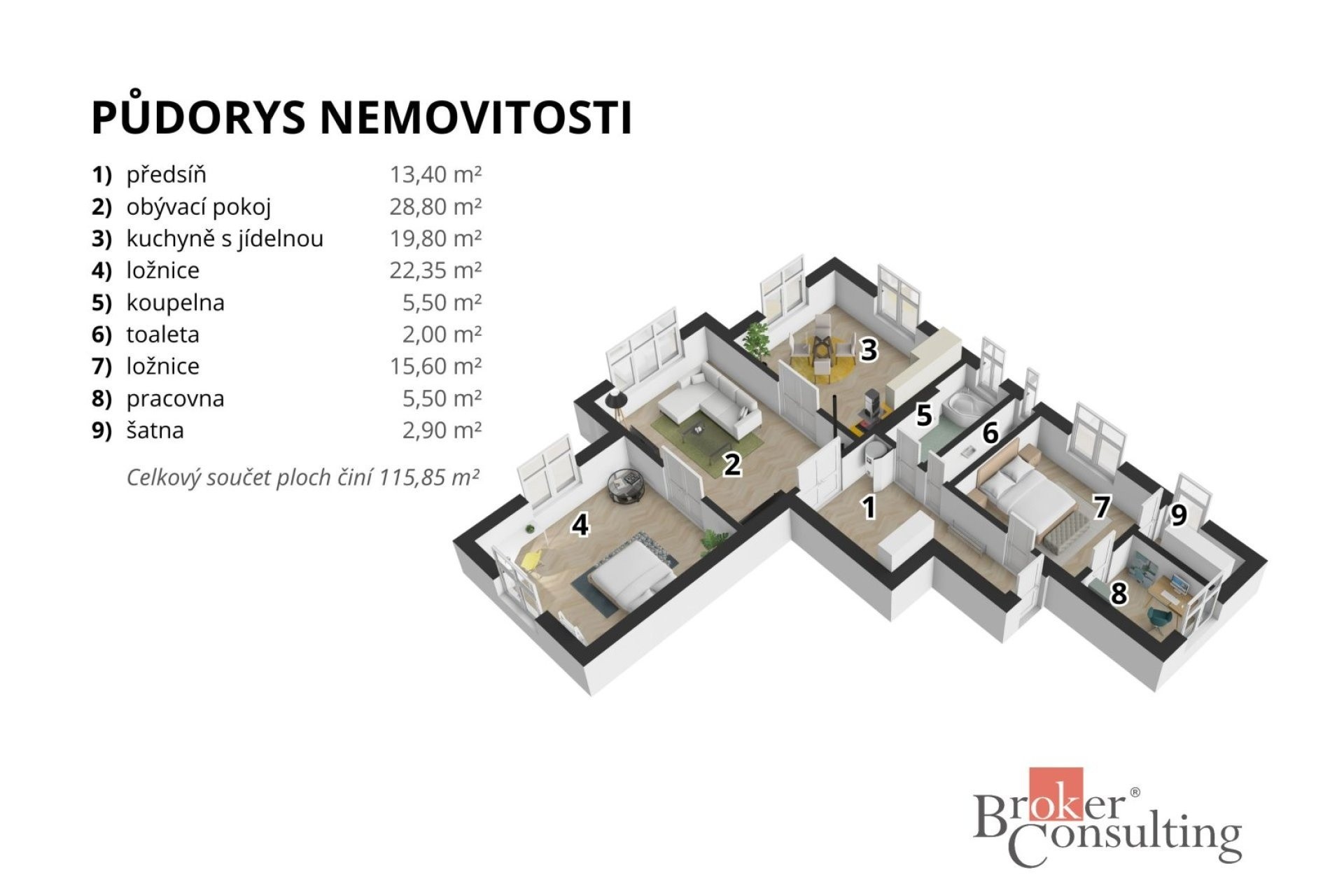 Byt 3+1 · 110 m² · Vítězná, Liberec - 3