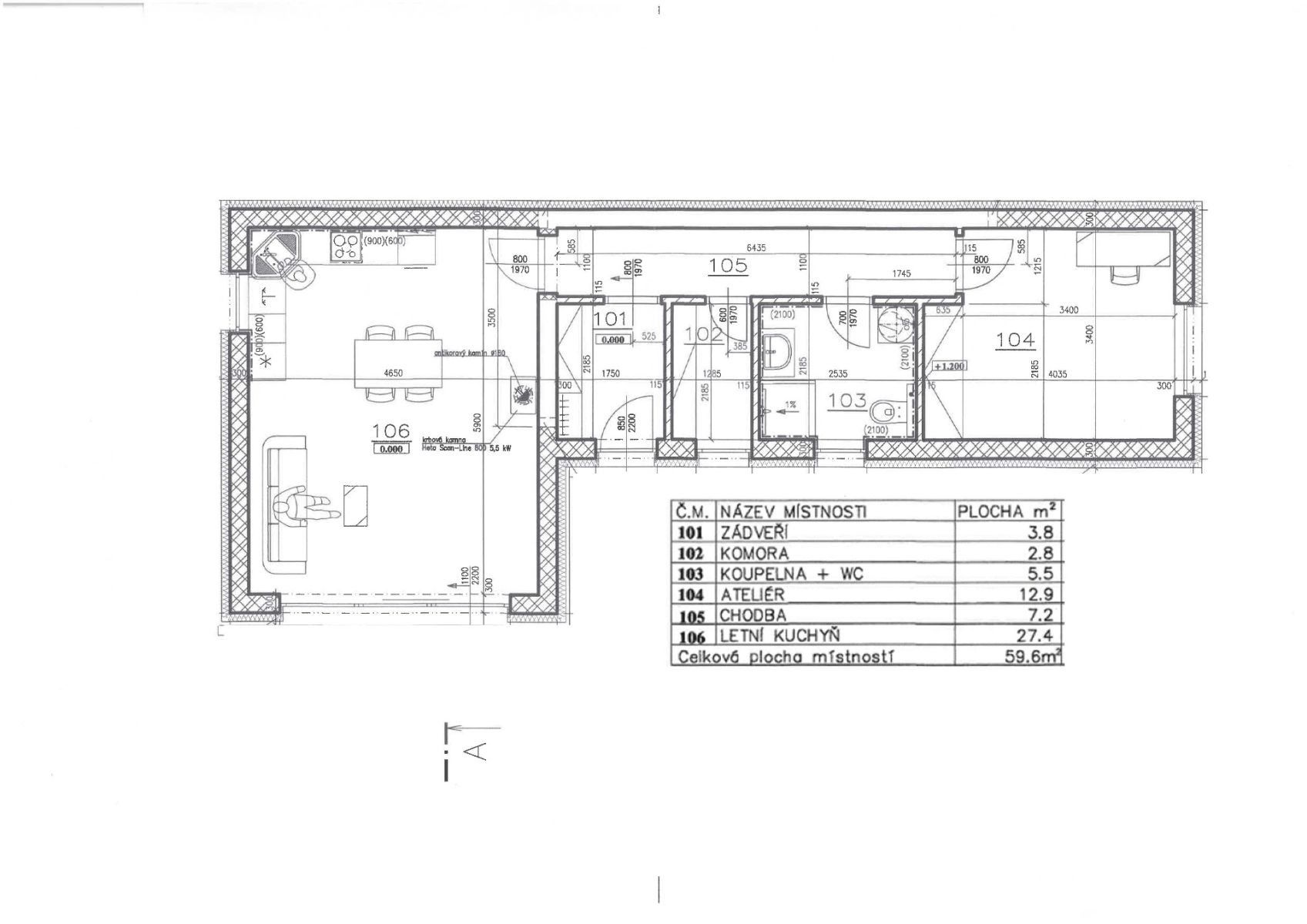 2+kk, Zahradní, Horní Bezděkov - Horní Bezděkov, Středočeský kraj, 60 m² - 2