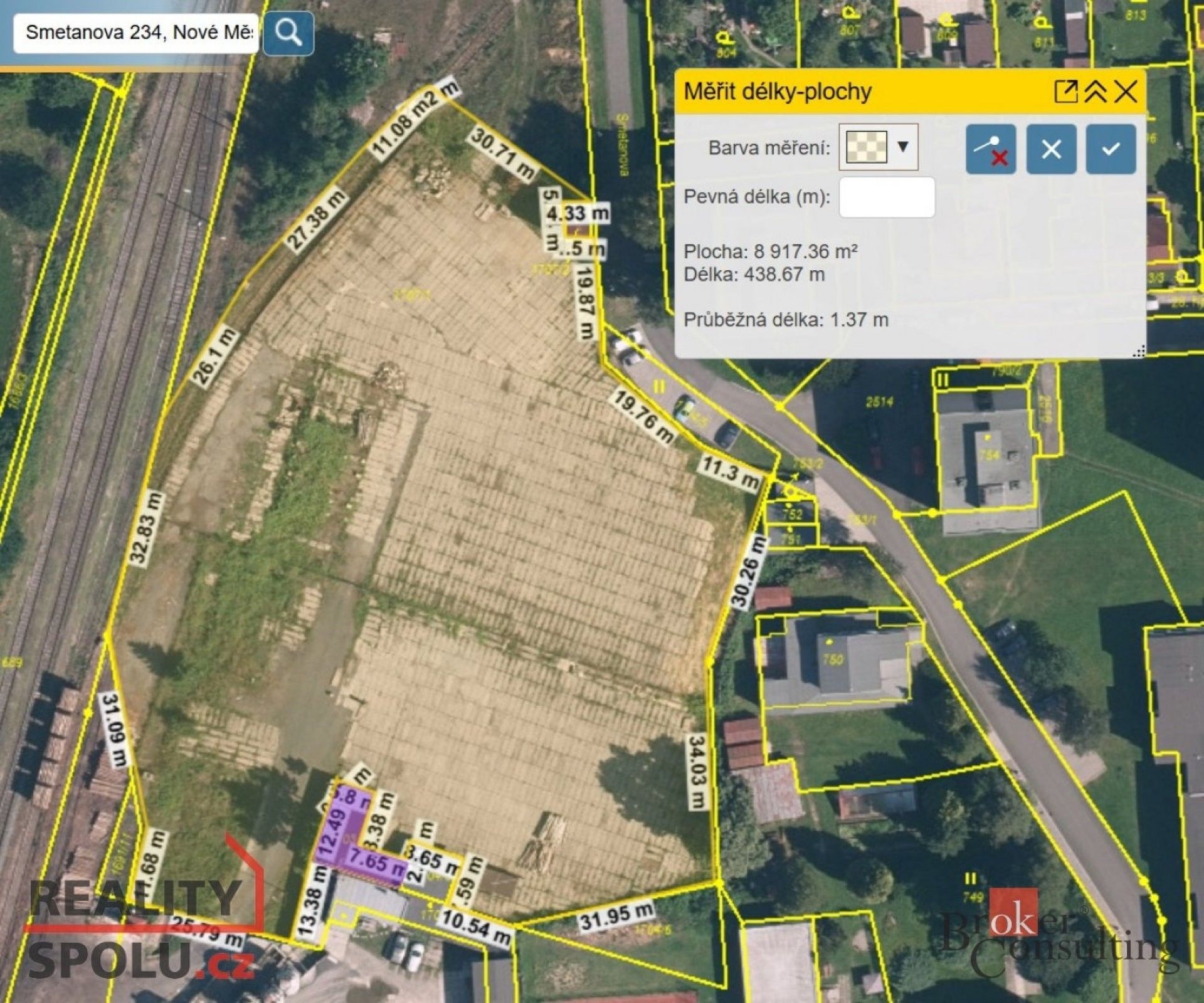 Prodej pozemek pro bydlení - Smetanova, Nové Město pod Smrkem, 8 920 m²
