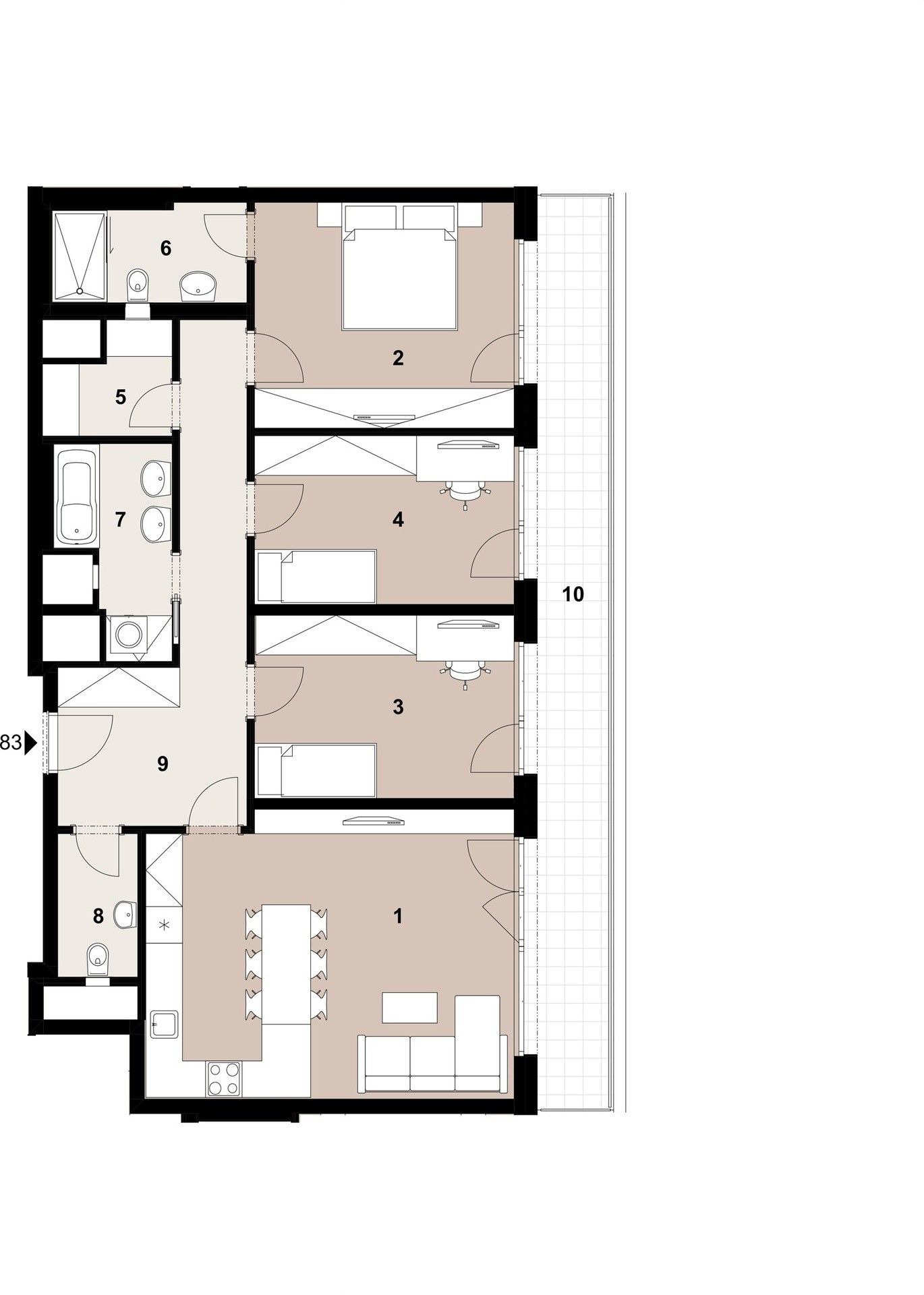 4+kk, Roudnická,Střížkov,Praha, 99 m² - 2