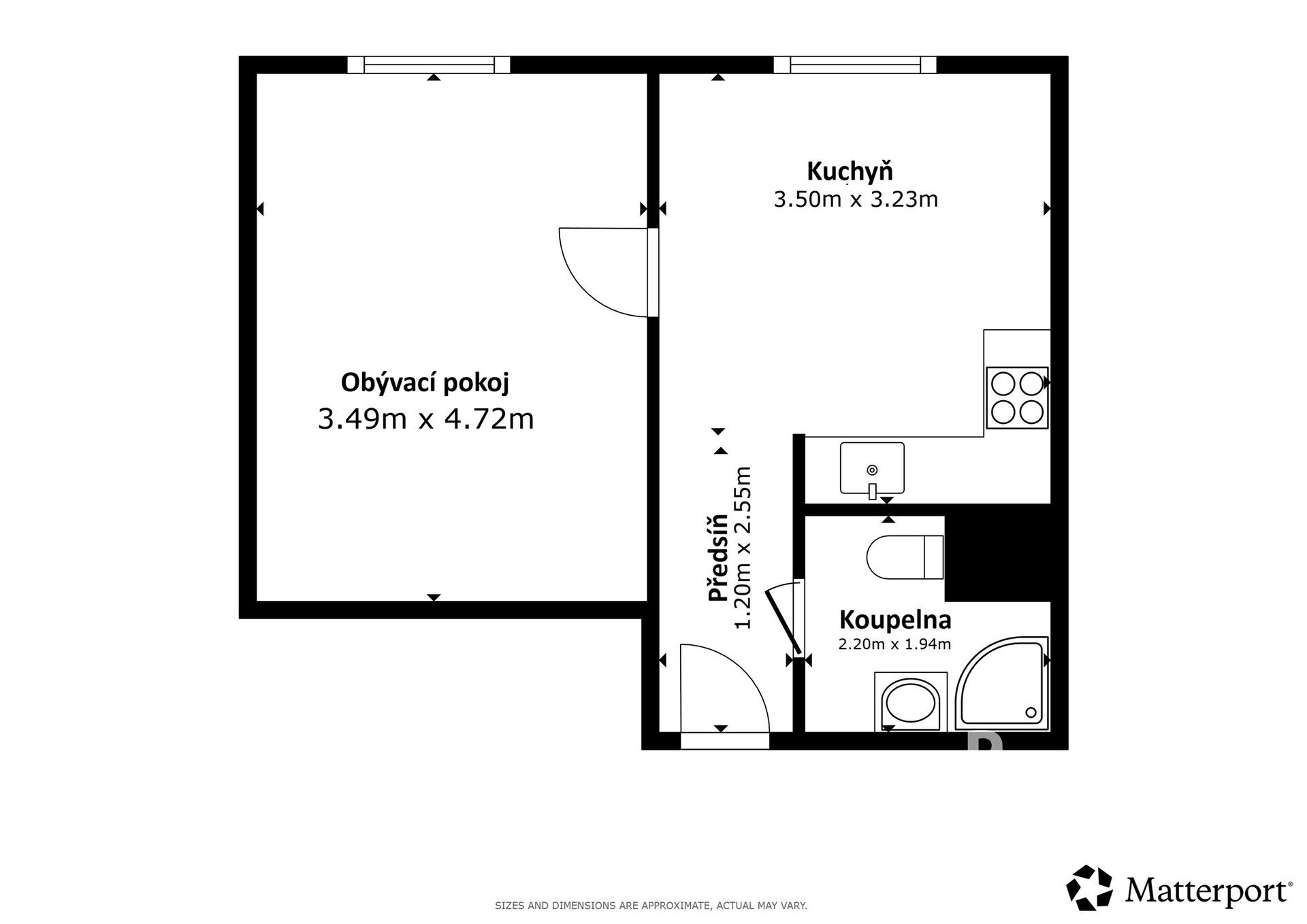 Byt 1+1 · 33 m² · Kmochova, Ústí nad Labem Severní Terasa - 3
