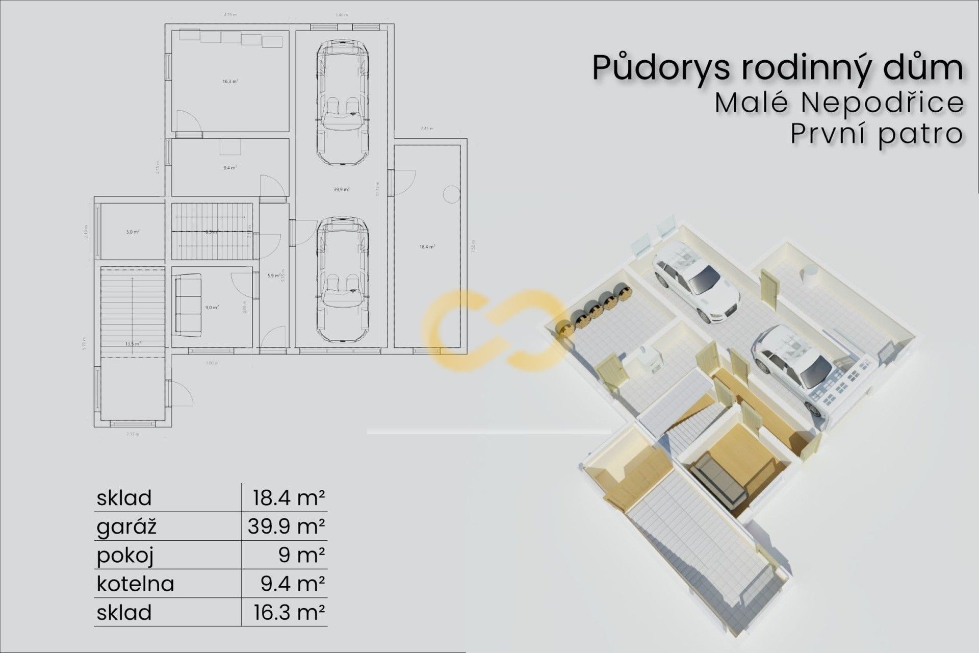 Rodinné domy, Dobev Malé Nepodřice, 288 m² - 2