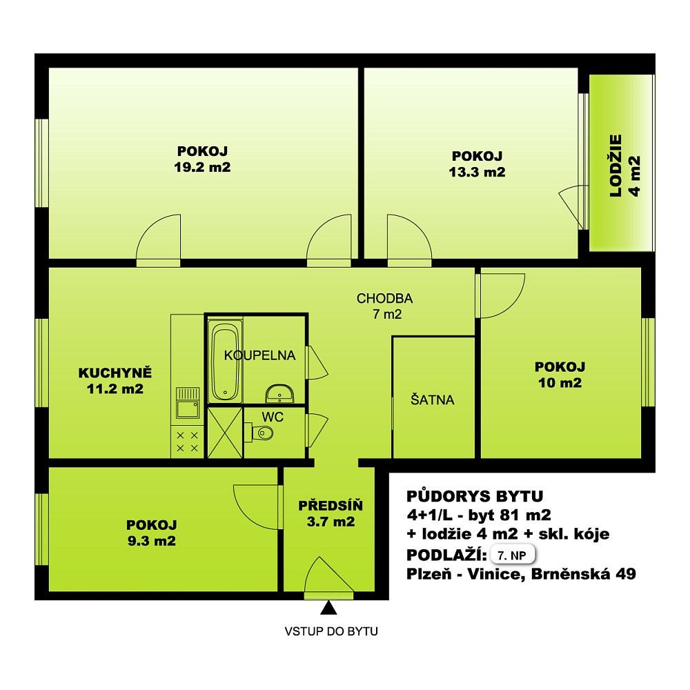 4+1, Plzeň - Severní Předměstí, okres Plzeň-město, Plzeňský kraj, 85 m² - 2