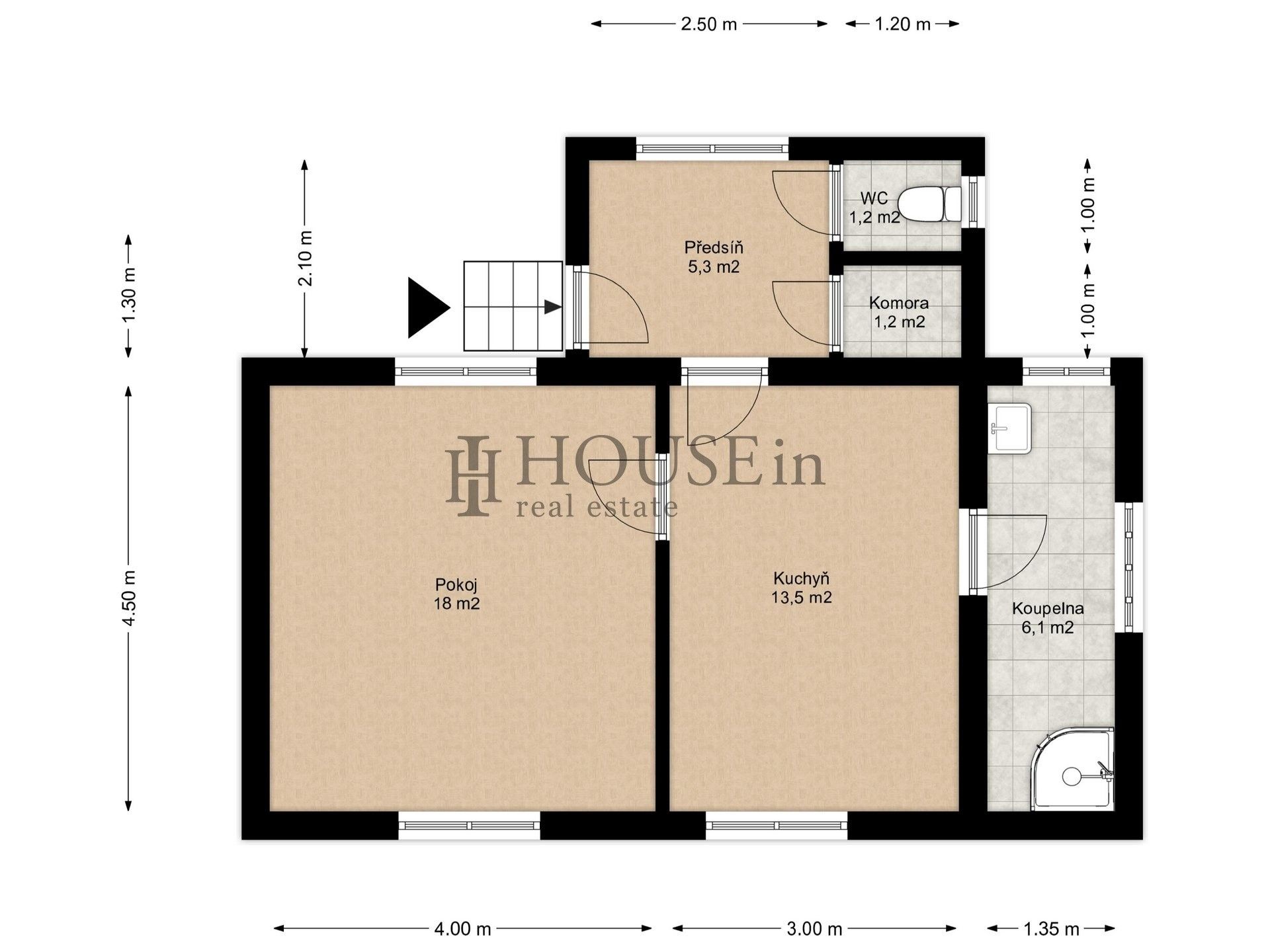 Prodej rodinný dům - Selecká, Řevnice, 45 m²