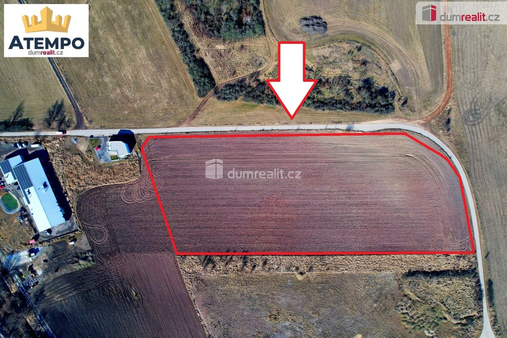 Prodej komerční pozemek - Úsilné, 7 491 m²