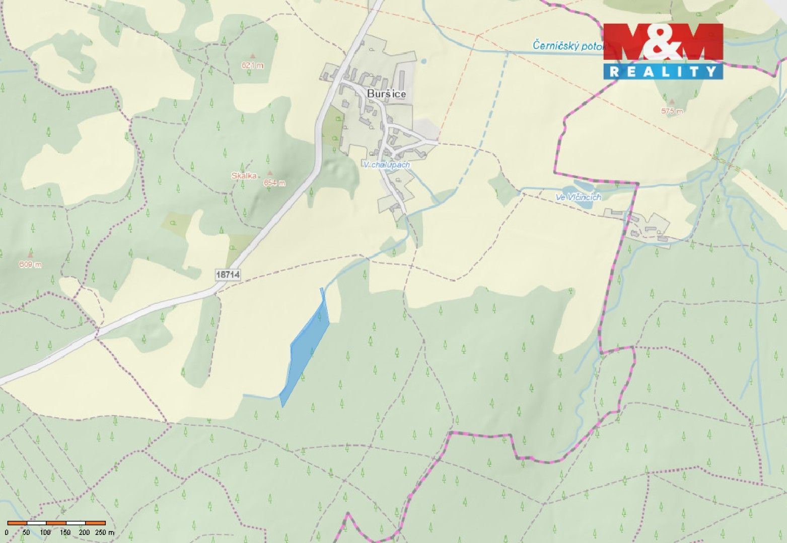 Prodej les - Buršice, Kolinec