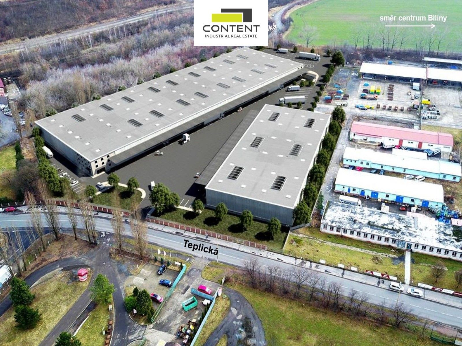 Pronájem výrobní prostory - Teplická, Bílina, 3 000 m²