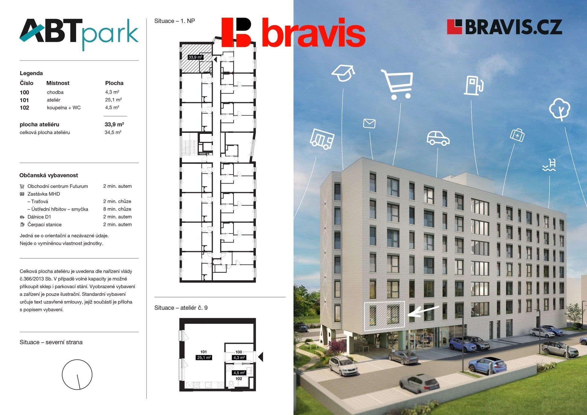 Byt 1+kk · 35 m² · Bohunická 576, Brno Horní Heršpice - 4