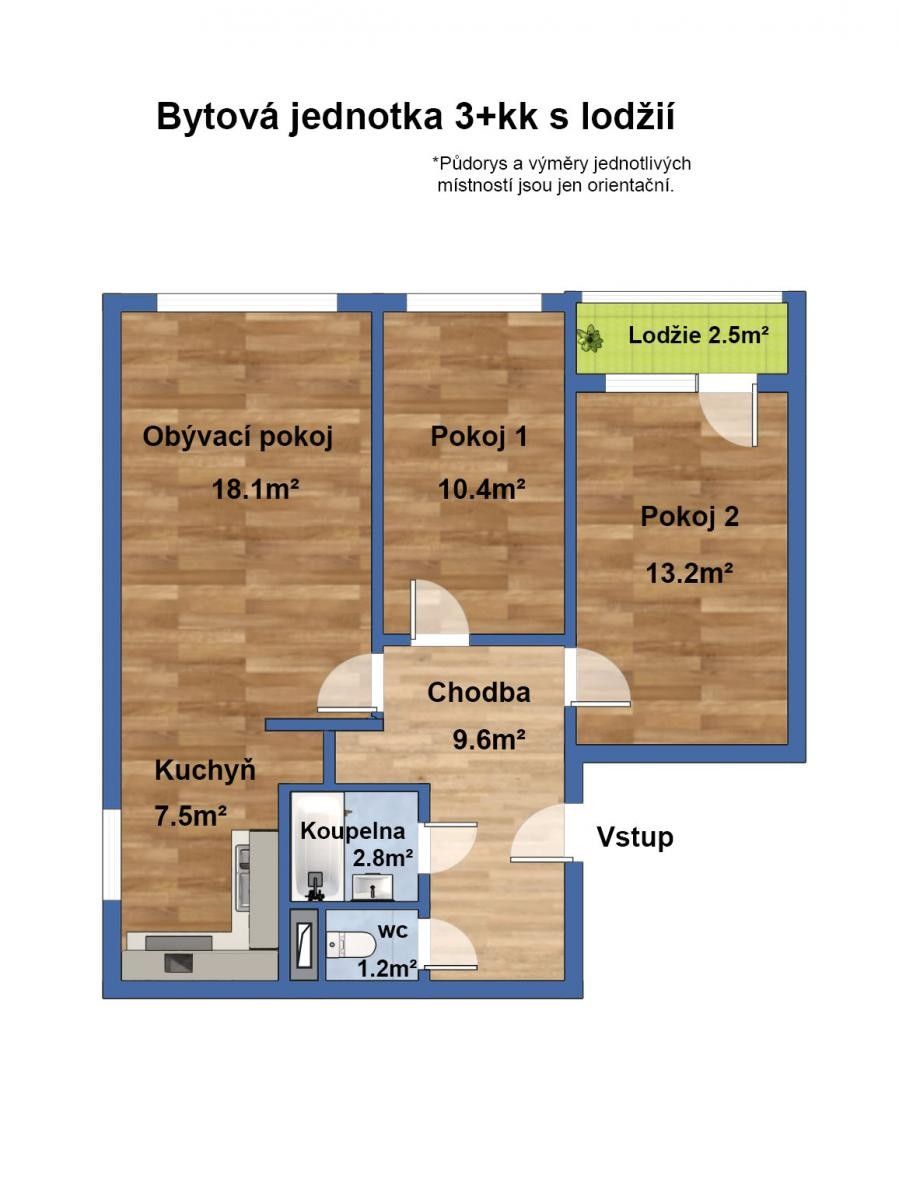 Pronájem byt 3+kk - Na okruhu, Praha, 68 m²