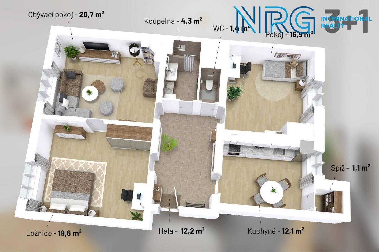 Prodej byt 3+1 - Havelcova, Kolín, 93 m²