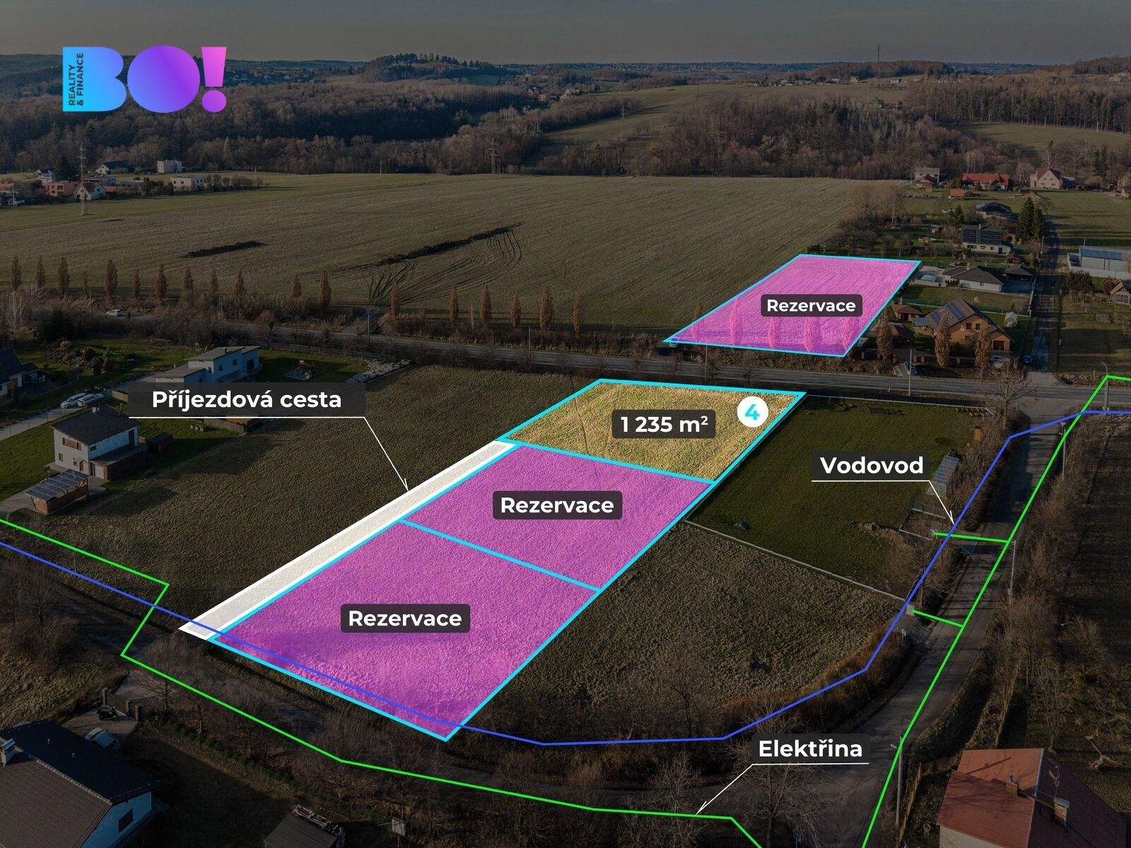 Pozemky pro bydlení, Třinec, 1 235 m² - 1