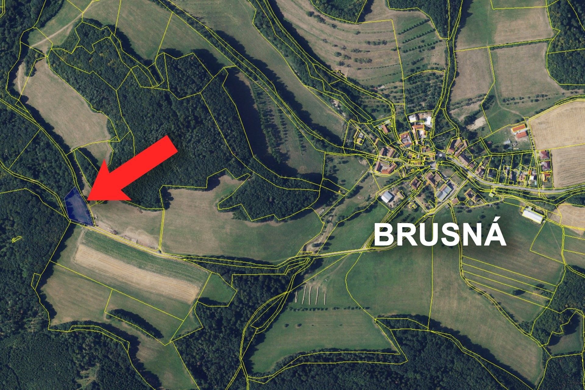 Prodej pozemek - Brusná, Lomnice