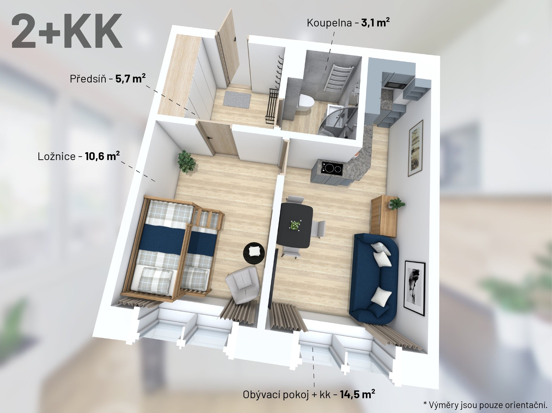 Prodej byt 2+kk - Benešov nad Černou Černé Údolí, 35 m² - 5