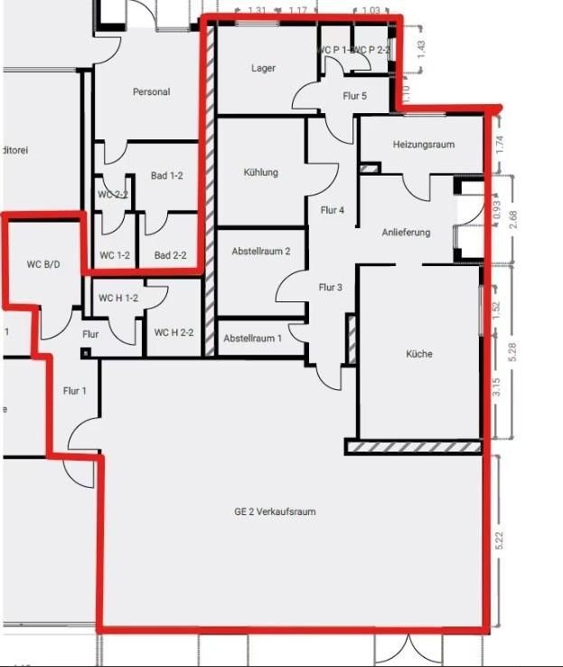 Obchodní prostory, Lange Straße 51, , Dolní Sasko, 177 m² - 1