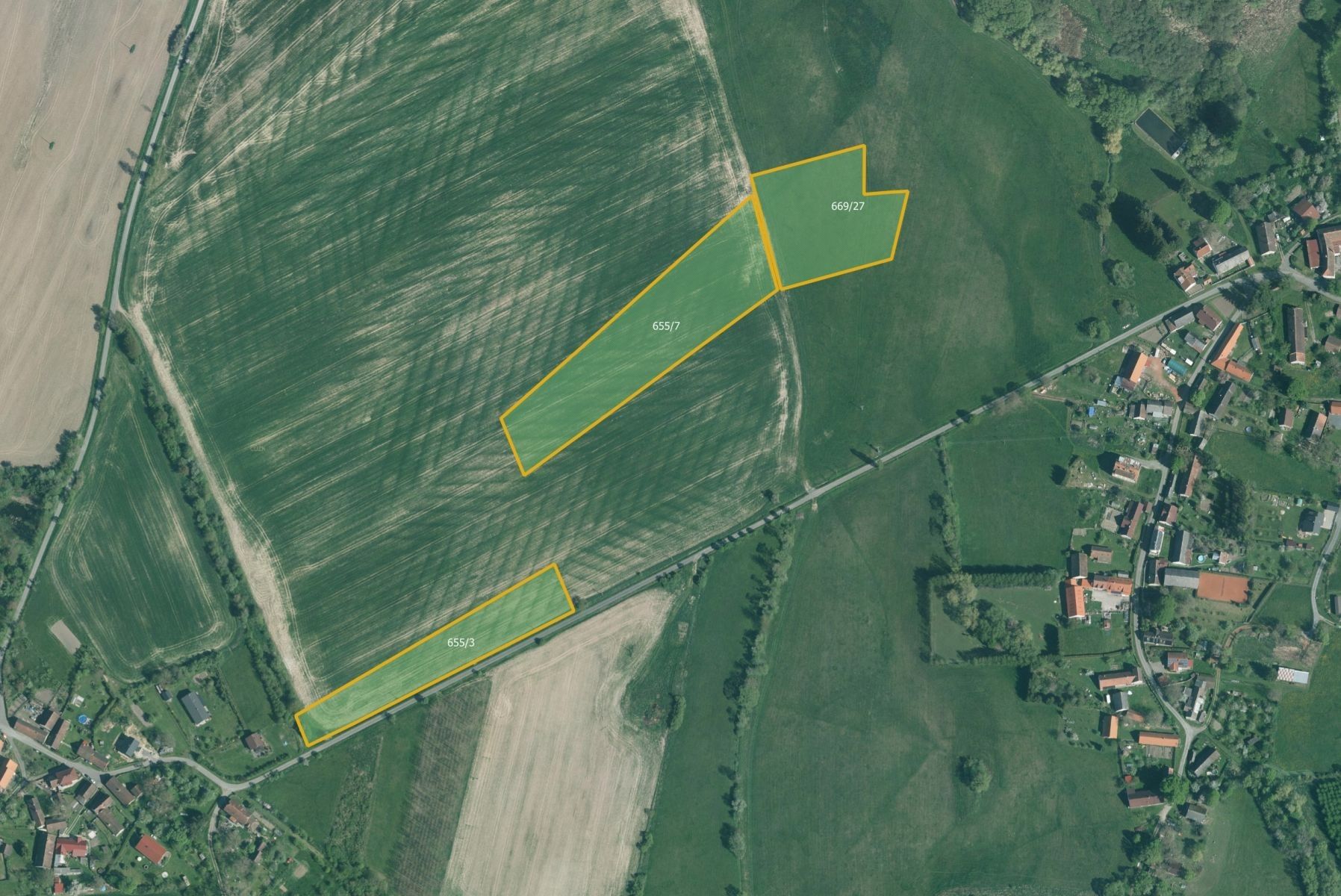 Zemědělské pozemky, Malinec, Kbel