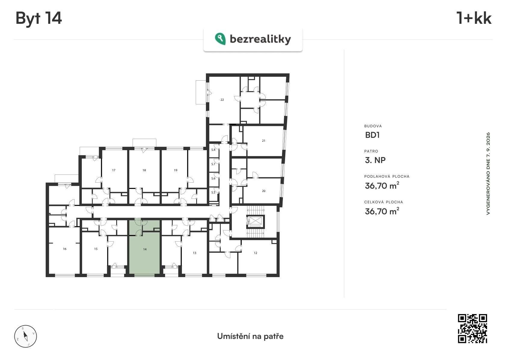 Byt 1+kk · 37 m² · Resslova 419, Plzeň Jižní Předměstí - 3