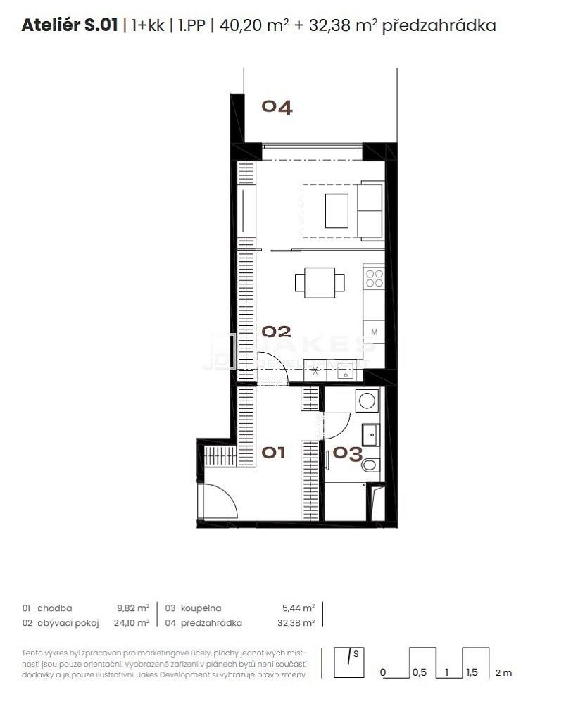 1+kk, Vinařská, Praha 7 - Holešovice, 41 m² - 2