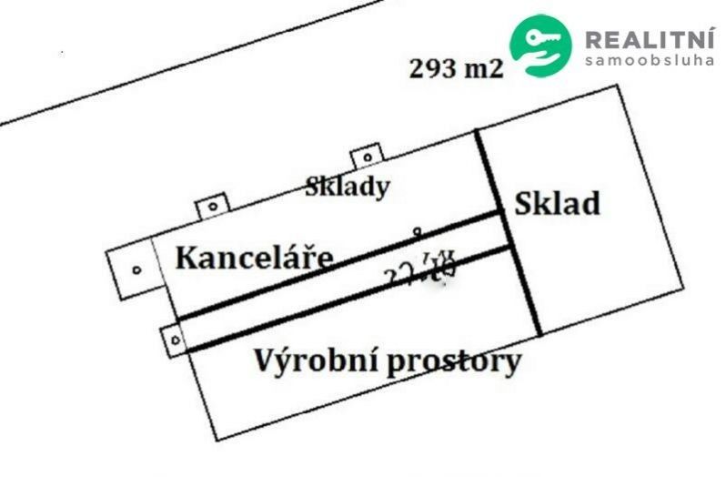 Sklady, Hradecká, Nová Bystřice, 293 m²