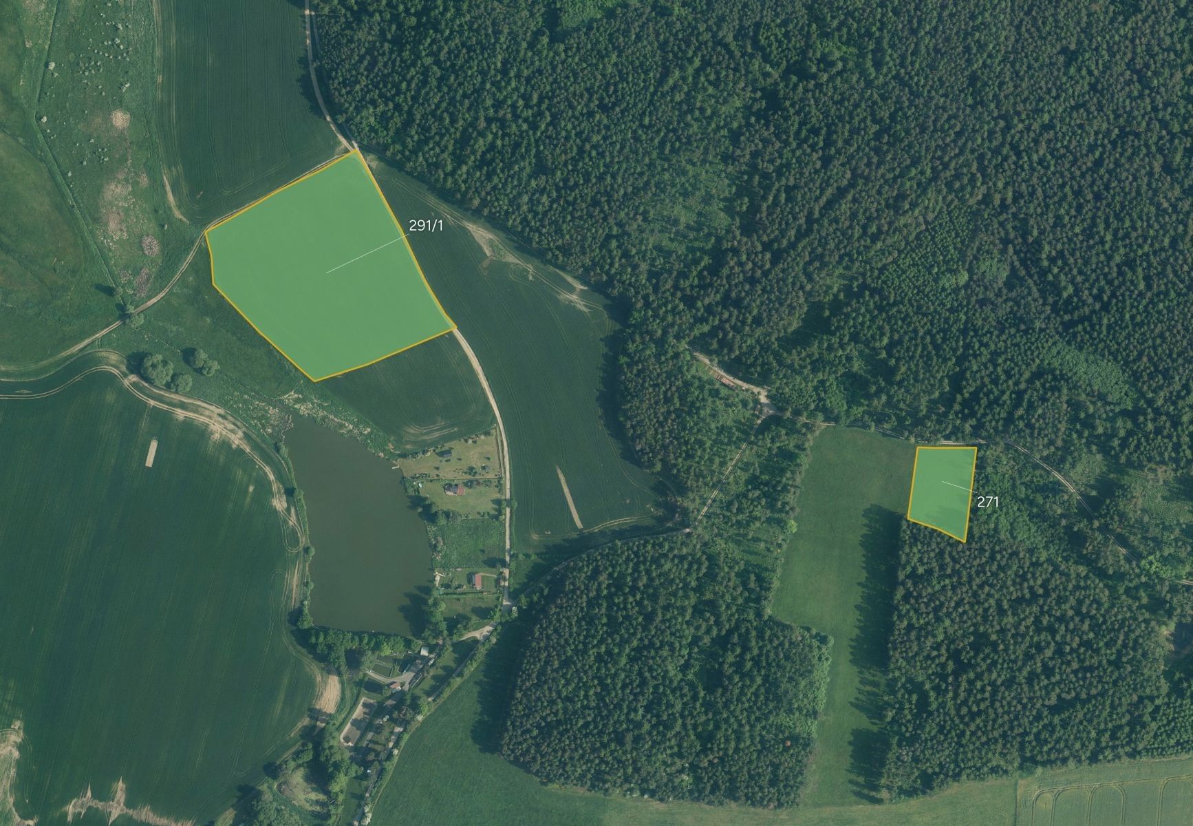 Zemědělské pozemky, Chocholatá Lhota, Vlachovo Březí