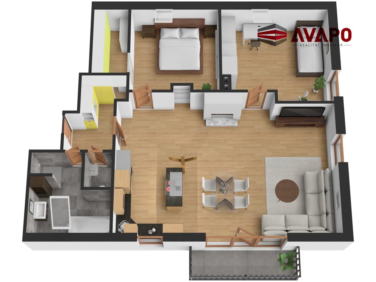 Pronájem byt 3+kk - Vojanova, Opava, 105 m²