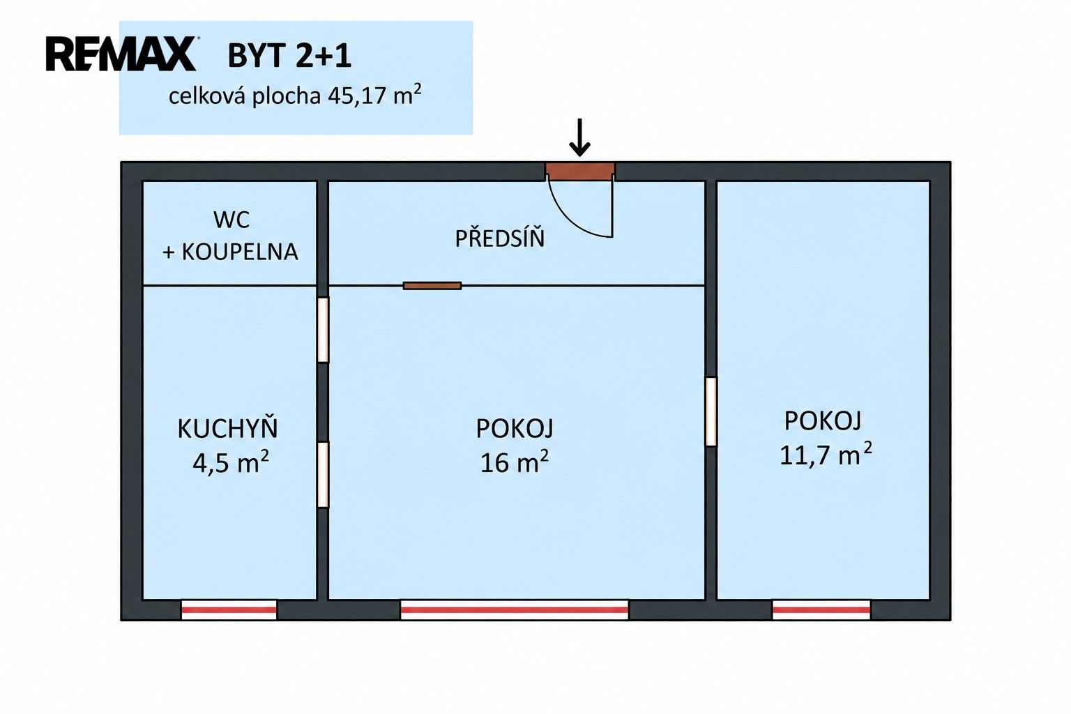 2+1, V Zálomu 2900, Ostrava Zábřeh, 45 m² - 2