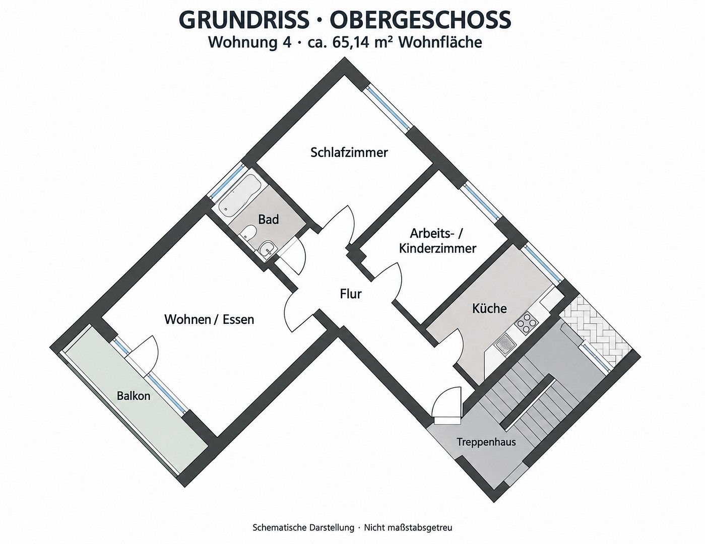 3+1, Spechtstraße 9, , Bádensko-Württembersko, 65 m² - 2