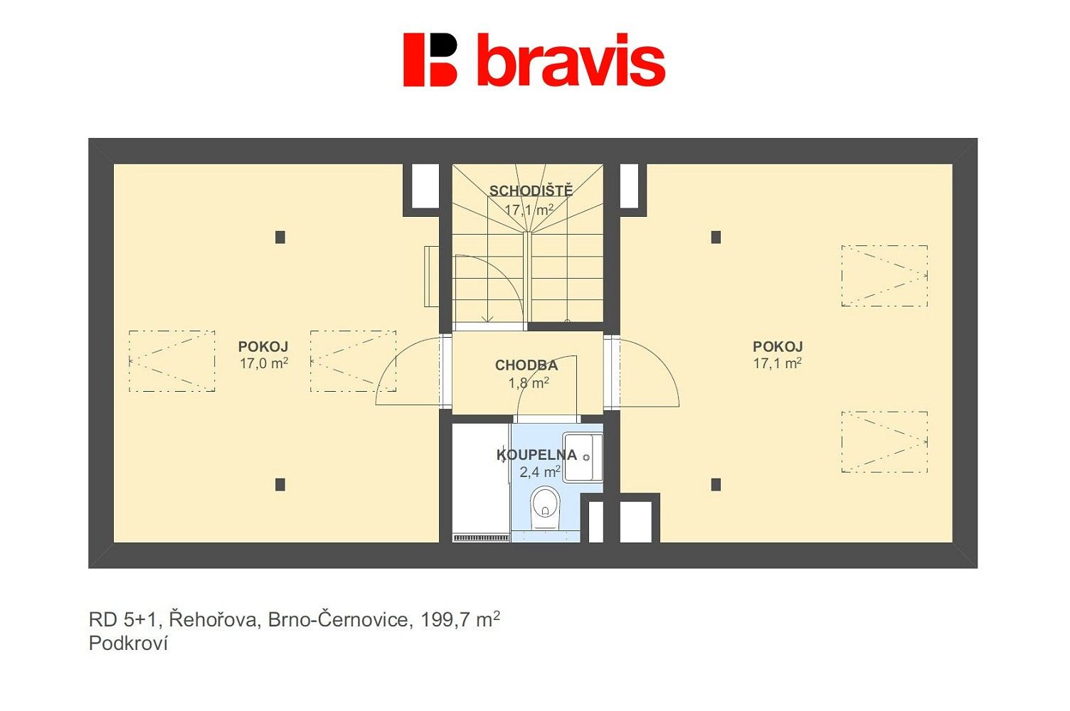 Prodej rodinný dům - Řehořova, Brno - Černovice, 177 m² - 5
