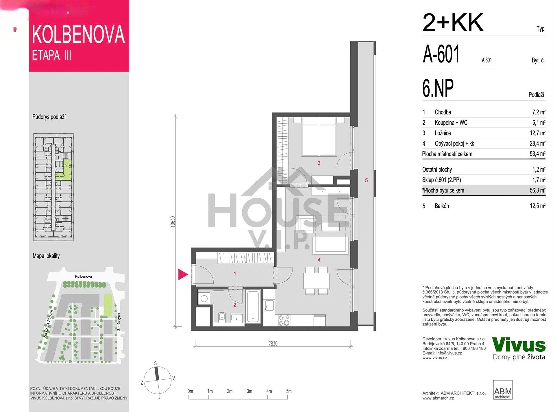 Prodej byt 2+kk - Kolbenova, Praha, 56 m² - 5
