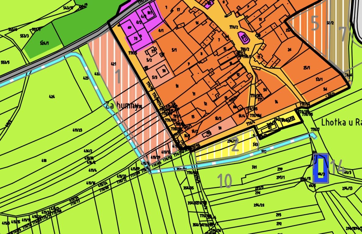 Prodej pozemek pro bydlení - Lhotka u Radnic, 655 m²