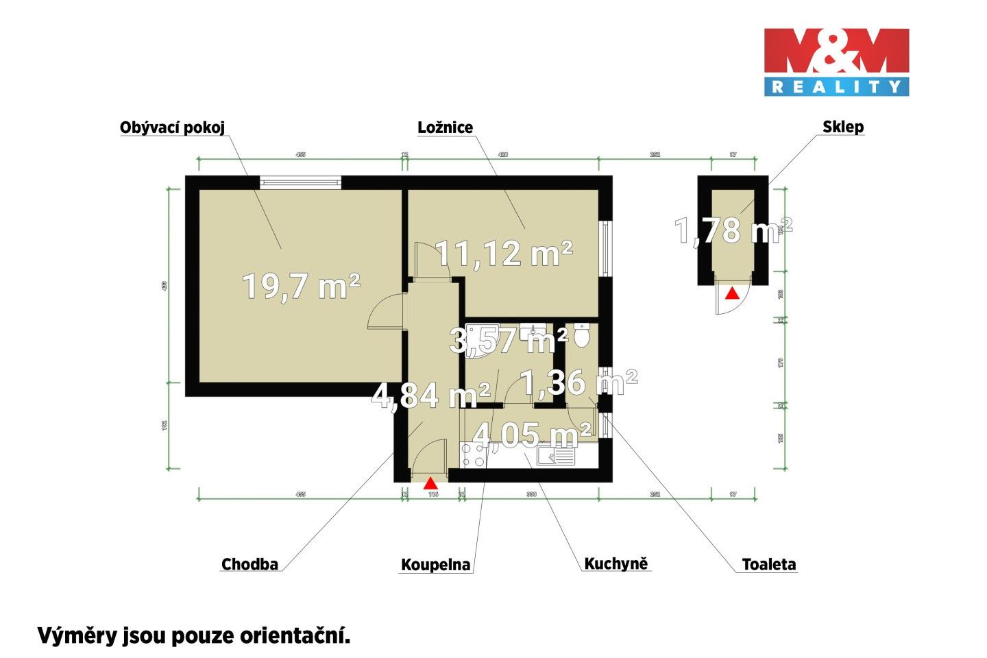Pronájem byt 2+kk - U Zámeckého parku, Litvínov, 42 m²
