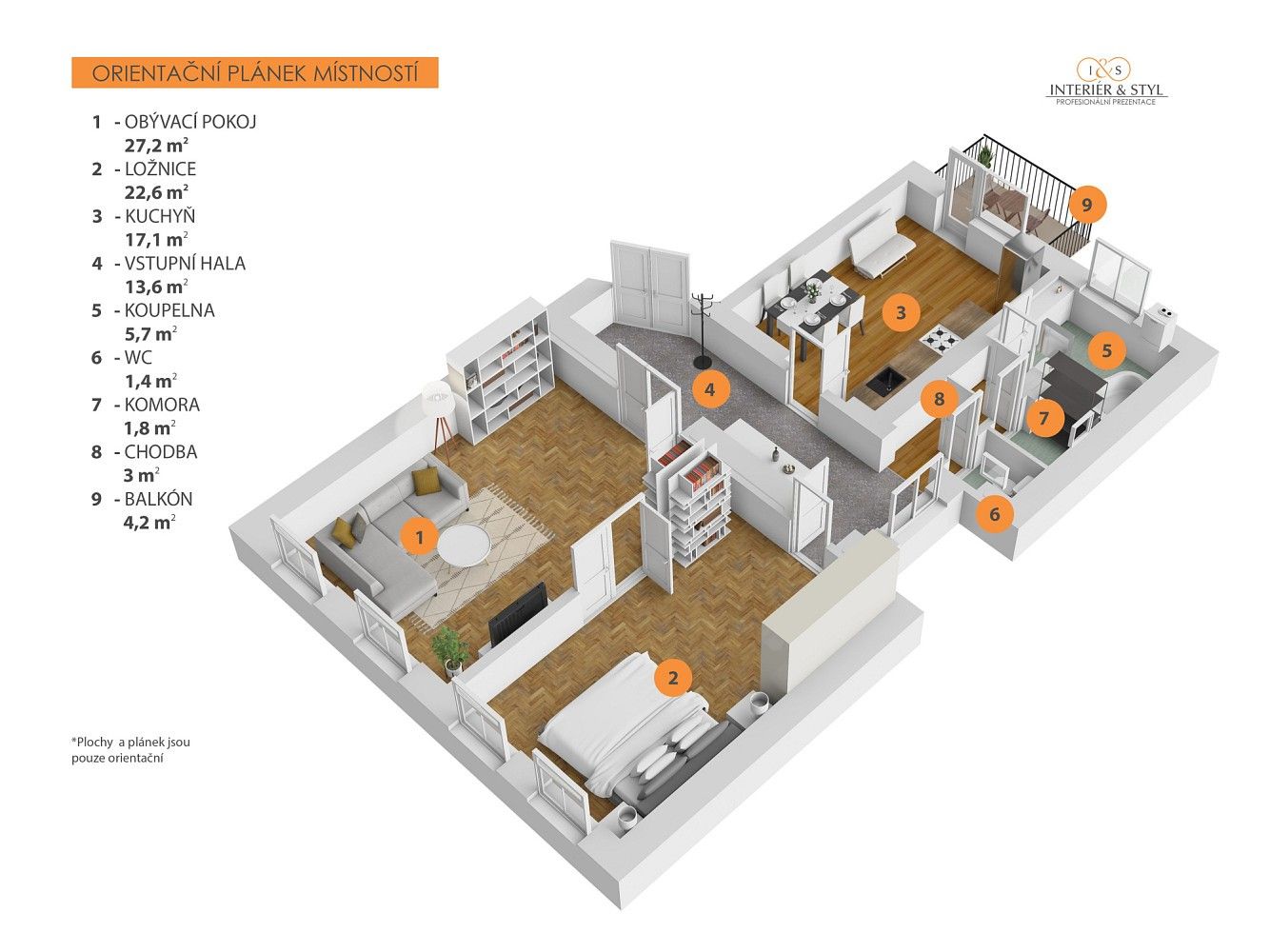 2+1, Praha - Karlín, okres Praha 8, Hlavní město Praha, 100 m² - 2