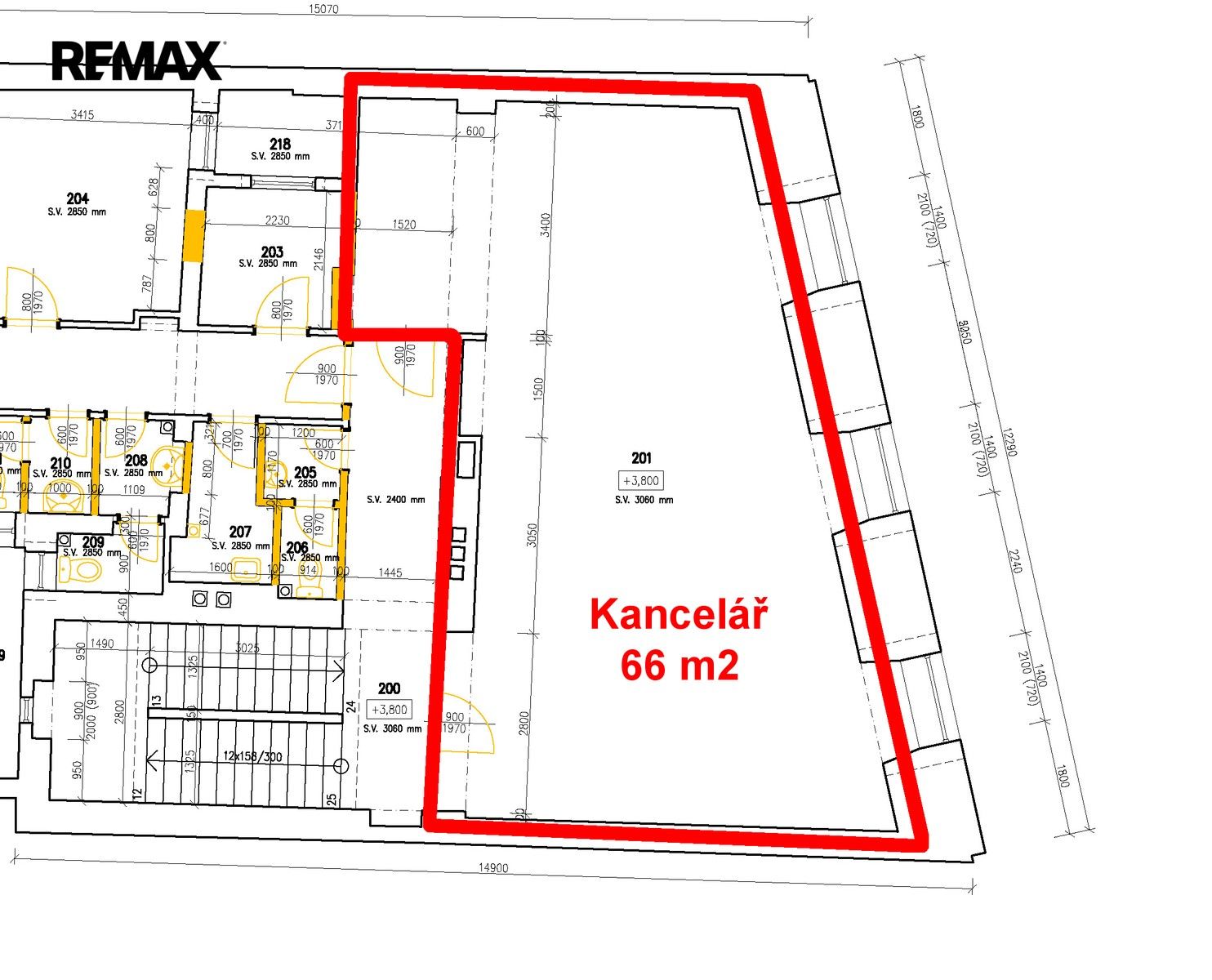 Kanceláře, nám. T. G. Masaryka 146, Moravská Třebová Město, 66 m² - 2