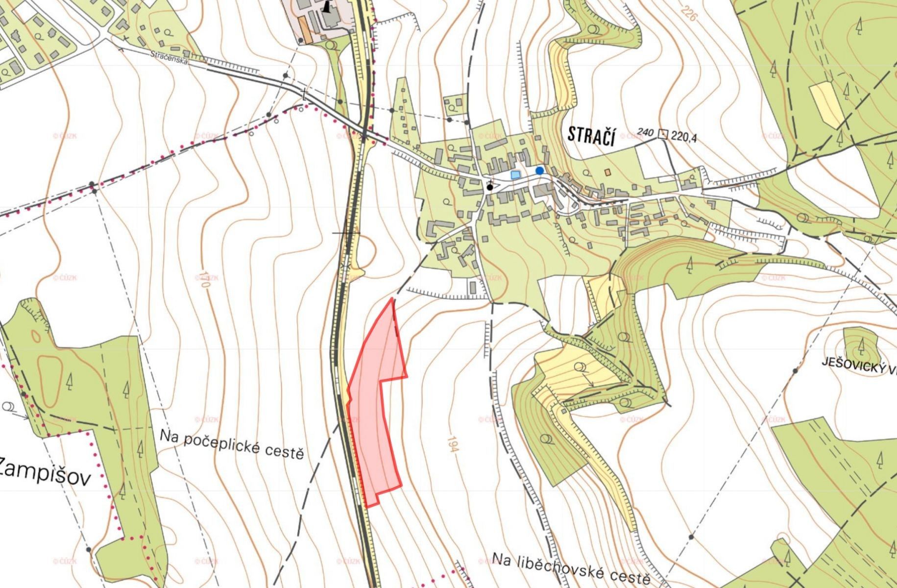 Prodej zemědělský pozemek - Stračí, Štětí